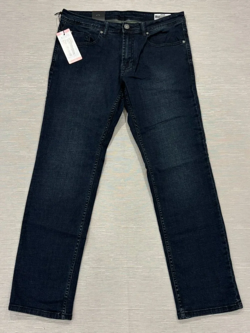 Buffalo David Bitton Jack Jeans Mens 34 x 32 Slim Fit Straight Dark Wash Denim - Picture 2 of 14